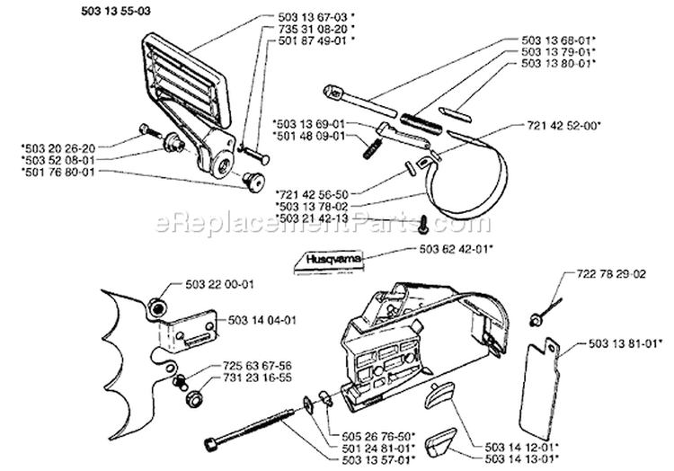 Page C Diagram and Parts List for 3120 1996-01 Husqvarna Chainsaw