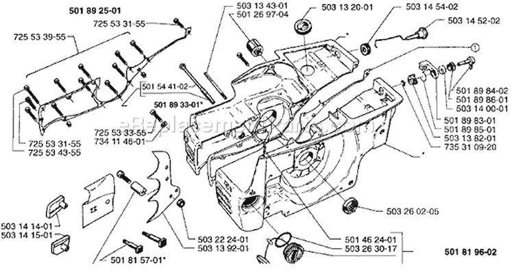 Page E Diagram and Parts List for 3120 1996-01 Husqvarna Chainsaw