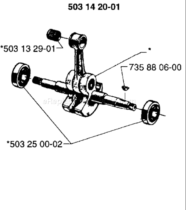Page F Diagram and Parts List for 3120 1996-01 Husqvarna Chainsaw