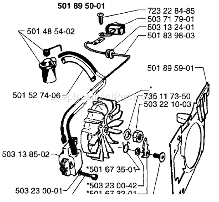 Page I Diagram and Parts List for 3120 1996-01 Husqvarna Chainsaw