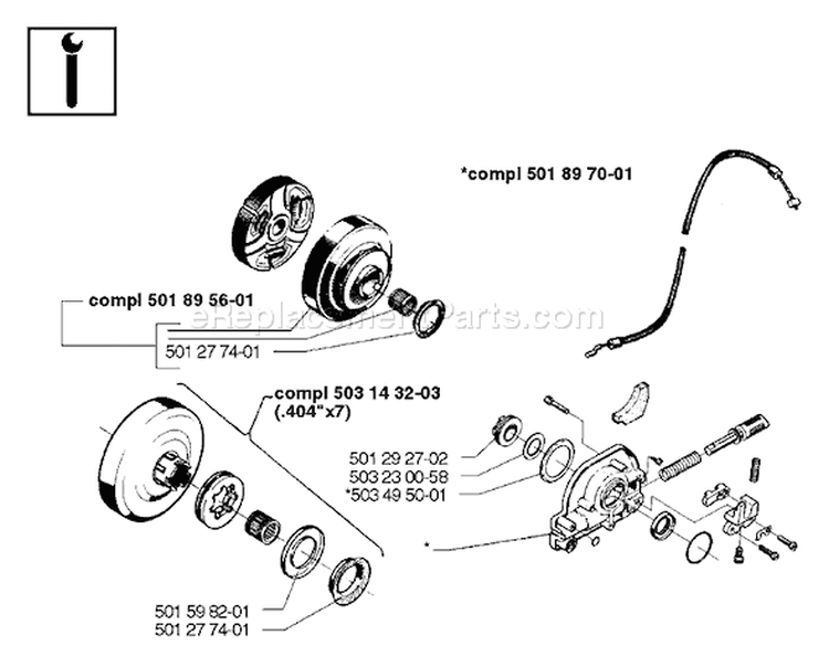 Page J Diagram and Parts List for 3120EPA 3120 EPA 1998-03 Husqvarna Chainsaw