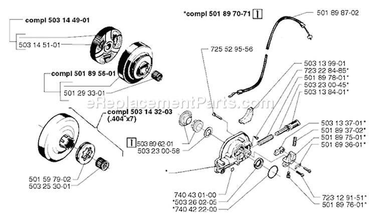 Page K Diagram and Parts List for 3120EPA 3120 EPA 1998-03 Husqvarna Chainsaw