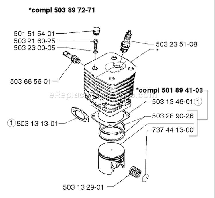 Page L Diagram and Parts List for 3120EPA 3120 EPA 1998-03 Husqvarna Chainsaw