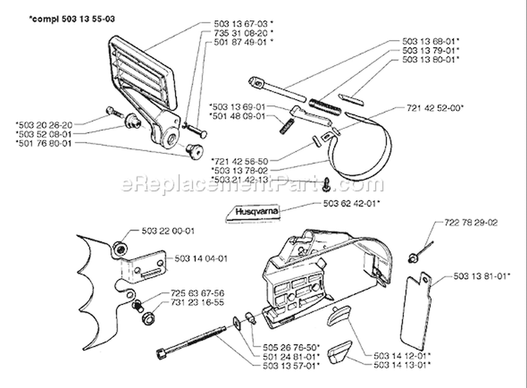 Page B Diagram and Parts List for 3120EPA 3120 EPA 1998-03 Husqvarna Chainsaw