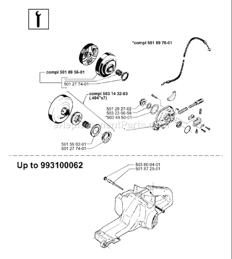 Page O Diagram and Parts List for 3120EPA 3120 EPA 2000-02 Husqvarna Chainsaw