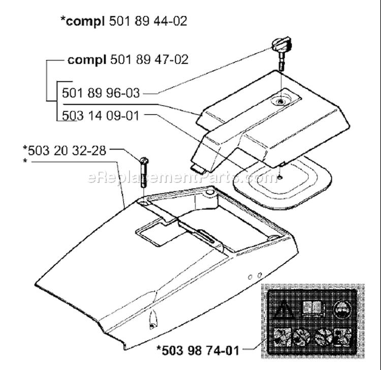 Page D Diagram and Parts List for 3120EPA 3120 EPA 2000-02 Husqvarna Chainsaw