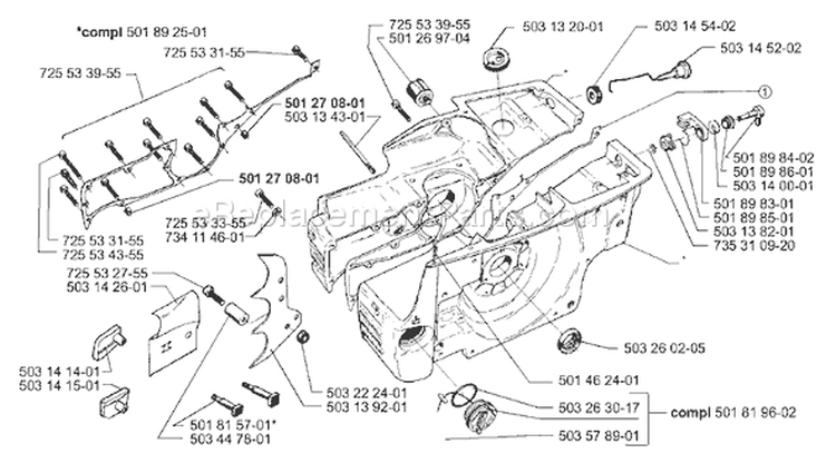 Page E Diagram and Parts List for 3120EPA 3120 EPA 2000-02 Husqvarna Chainsaw
