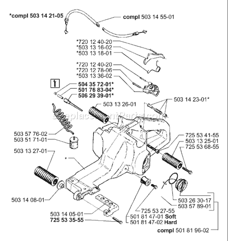 Page G Diagram and Parts List for 3120EPA 3120 EPA 2000-02 Husqvarna Chainsaw