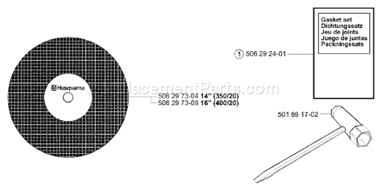 Page A Diagram and Parts List for 3120K 3120 K 2001-06 Husqvarna Concrete Saw