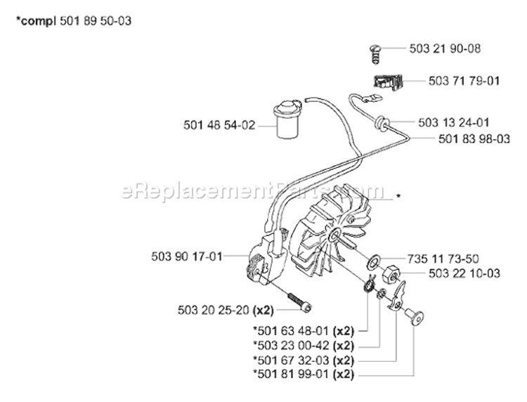 Page K Diagram and Parts List for 3120K 3120 K 2001-06 Husqvarna Concrete Saw
