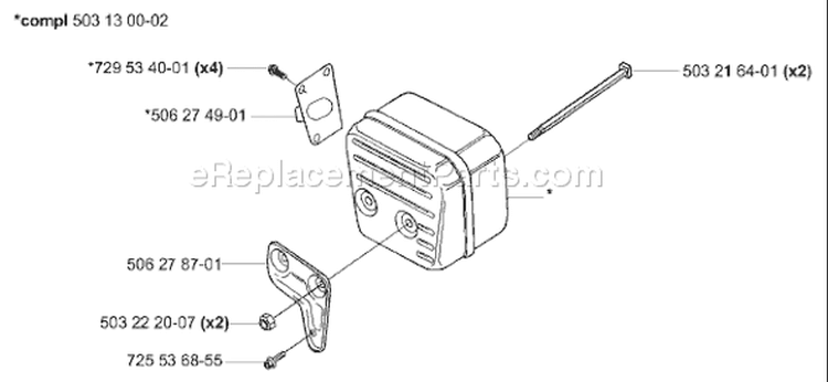 Page L Diagram and Parts List for 3120K 3120 K 2001-06 Husqvarna Concrete Saw