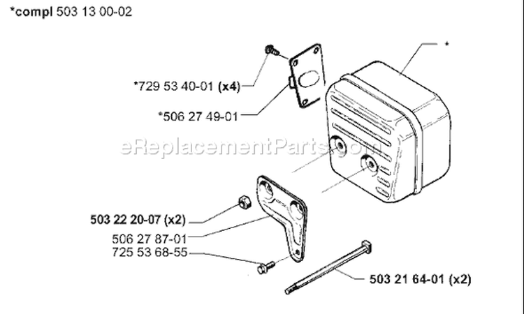 Page J Diagram and Parts List for 3120K 3120 K 2000-02 Husqvarna Concrete Saw