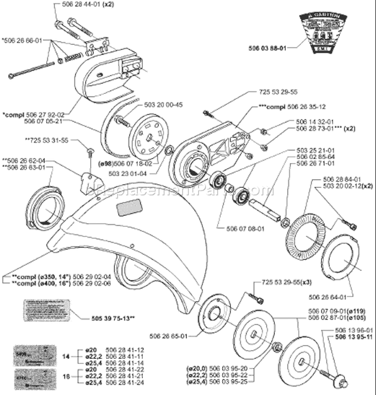 Page C Diagram and Parts List for 3120K 3120 K 2000-02 Husqvarna Concrete Saw