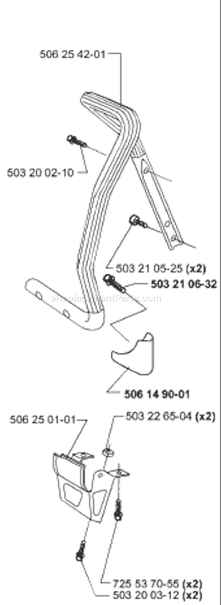 Page H Diagram and Parts List for 3120K 3120 K 2000-02 Husqvarna Concrete Saw