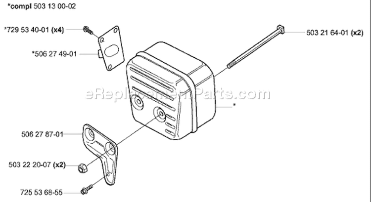 Page L Diagram and Parts List for 3120 K EPA 2003-10 Husqvarna Concrete Saw