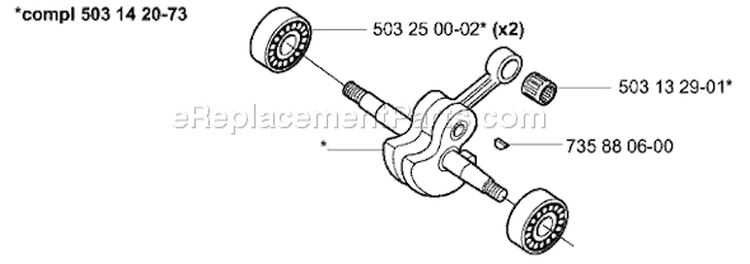Page G Diagram and Parts List for 3120 K EPA 2003-10 Husqvarna Concrete Saw