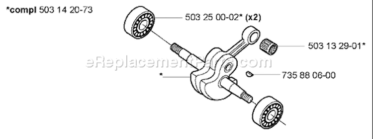Page G Diagram and Parts List for 3120 K EPA 2005-05 Husqvarna Concrete Saw