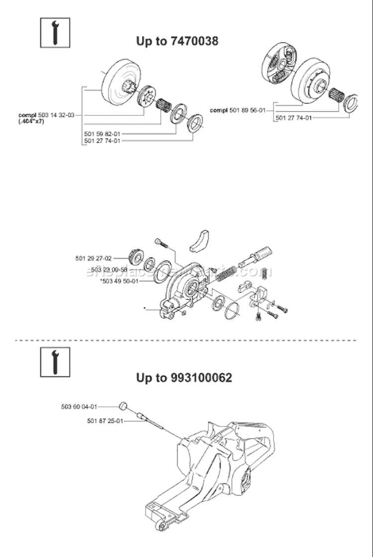 Page L Diagram and Parts List for 3120XP 3120 XP 2003-11 Husqvarna Chainsaw