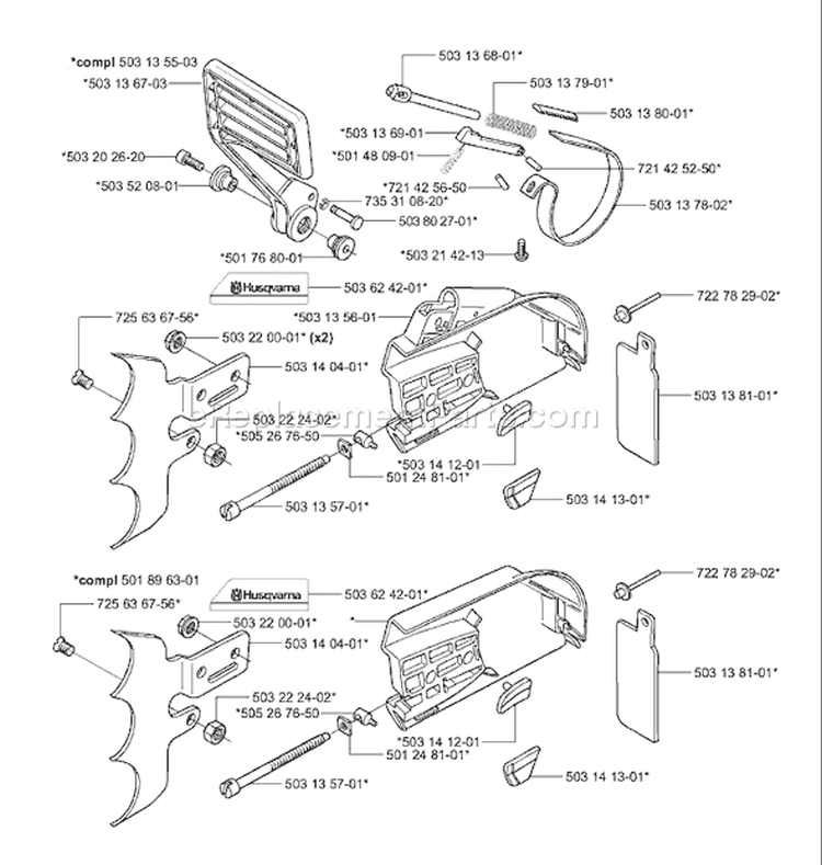 Page C Diagram and Parts List for 3120XP 3120 XP 2003-11 Husqvarna Chainsaw