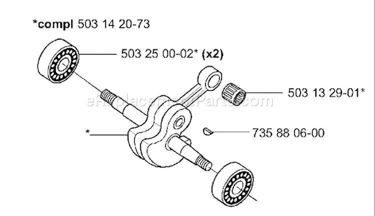 Page F Diagram and Parts List for 3120XP 3120 XP 2003-11 Husqvarna Chainsaw