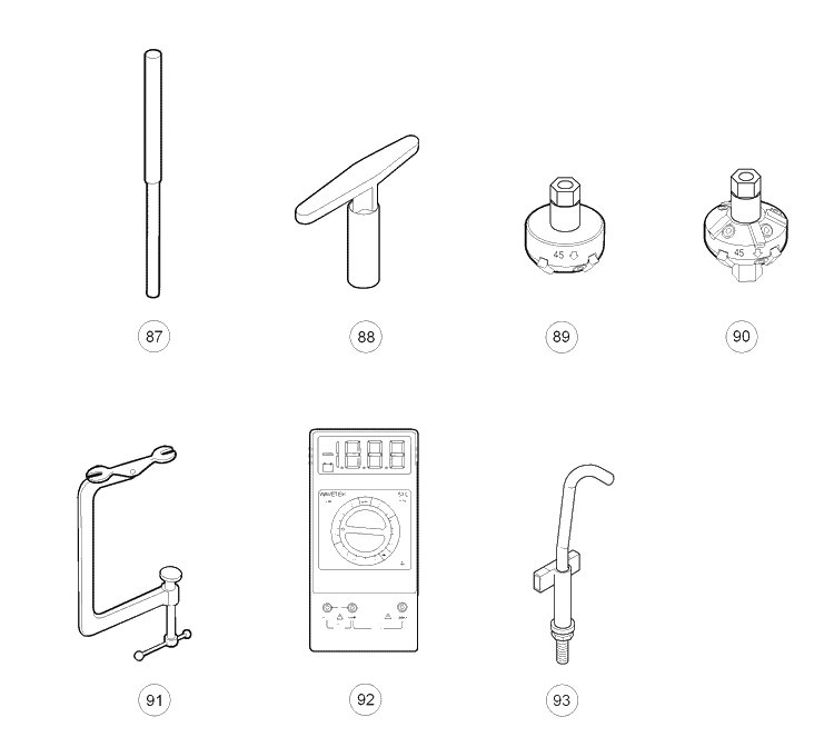 Maintenance And Service Tools Elec. (Part E) Diagram and Parts List for HUV4421DXP 2006-11 Husqvarna Lawn Tractor