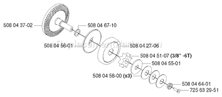 Page B Diagram and Parts List for 316 2003-01 Husqvarna Chainsaw