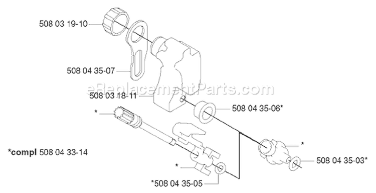 Page E Diagram and Parts List for 316 2003-01 Husqvarna Chainsaw