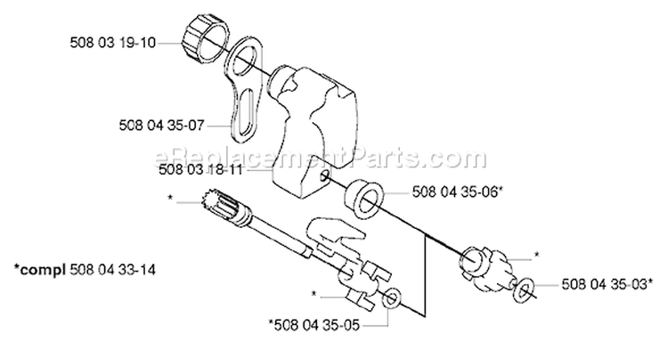 Page E Diagram and Parts List for 316 2003-08 Husqvarna Chainsaw