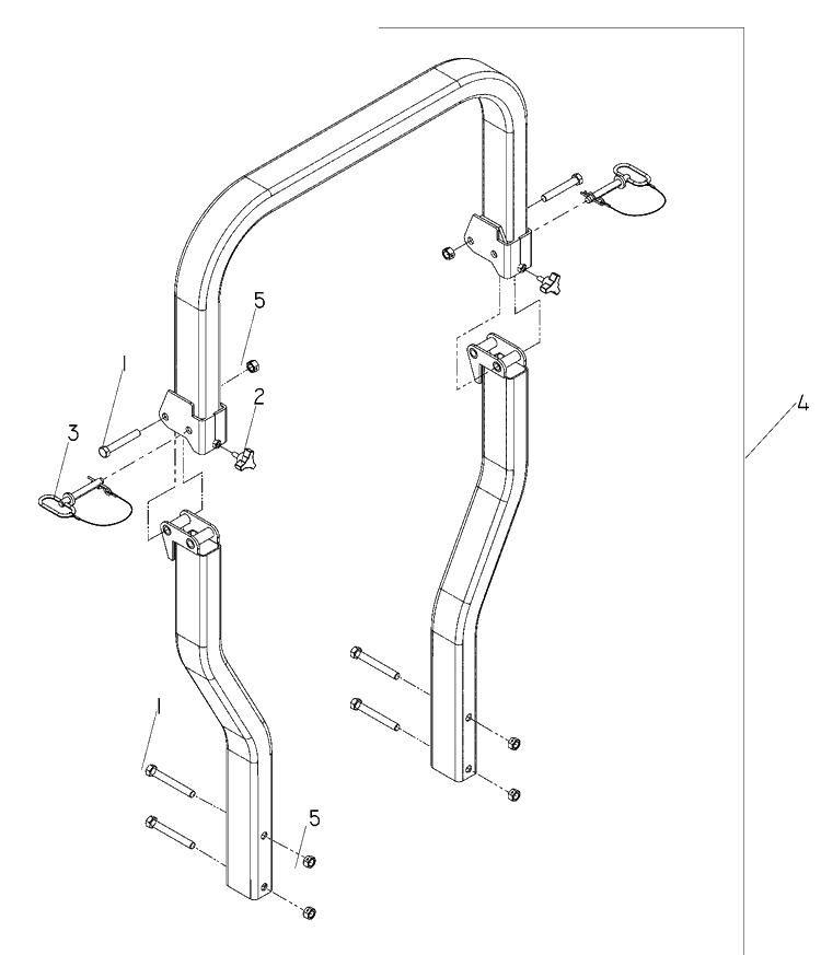 Protetion Frame / Rops Diagram and Parts List for LZ6130 (968999675)(2007-12) Husqvarna Lawn Mower