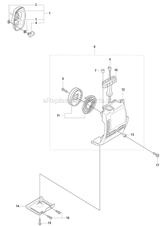 Starter_2 Diagram and Parts List for 323L 2008-03 Husqvarna Trimmer