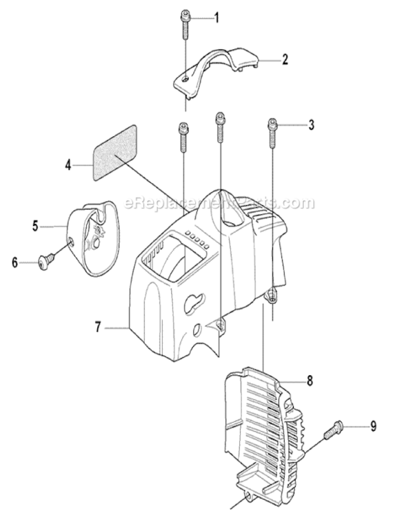 Cover Diagram and Parts List for 323L 2008-03 Husqvarna Trimmer