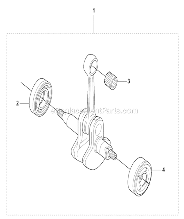 Crankshaft Diagram and Parts List for 323L 2008-03 Husqvarna Trimmer