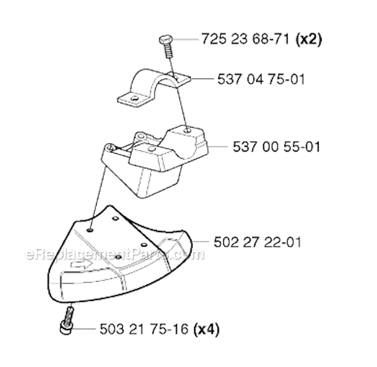 Accessories 2 Diagram and Parts List for 323R 2002-01 Husqvarna Brush Cutter