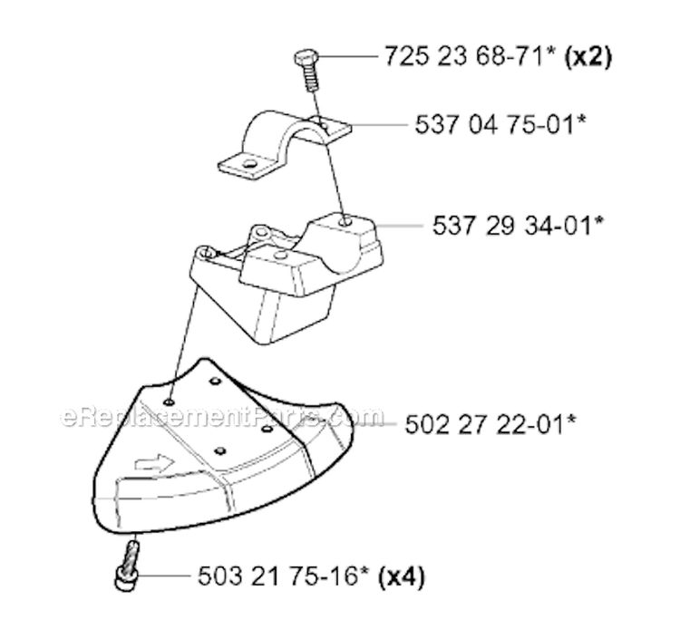 Accessories 2 Diagram and Parts List for 323R 2004-03 Husqvarna Brush Cutter