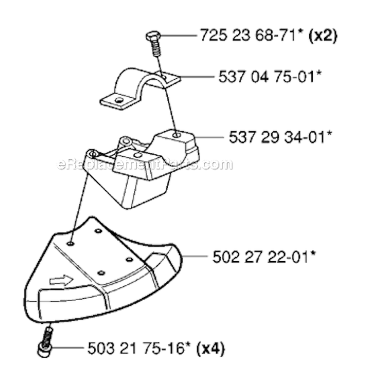 Accessories 2 Diagram and Parts List for 323R 2006-04 Husqvarna Brush Cutter