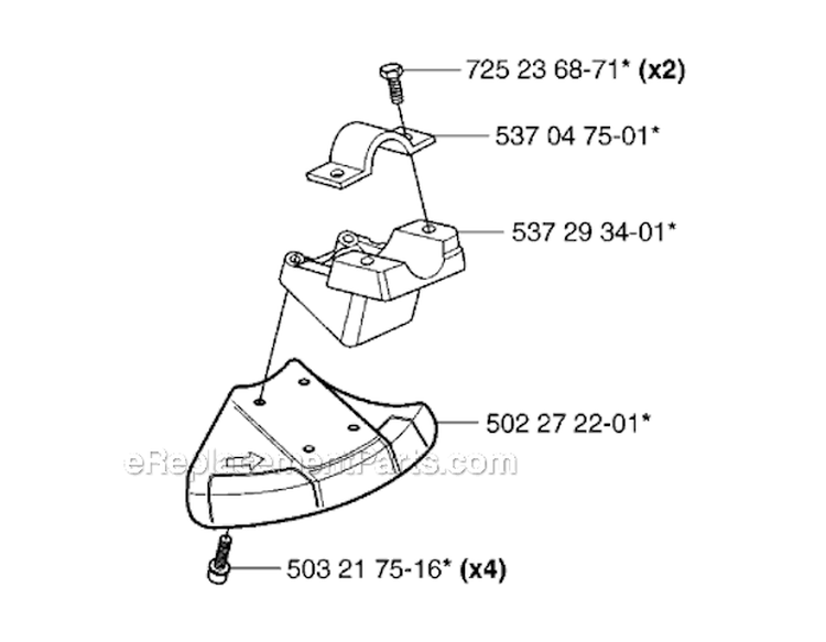 Accessories 2 Diagram and Parts List for 323R 2007-01 Husqvarna Brush Cutter