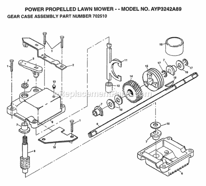 Page D Diagram and Parts List for 3242A89 1998 Husqvarna Lawn Mower