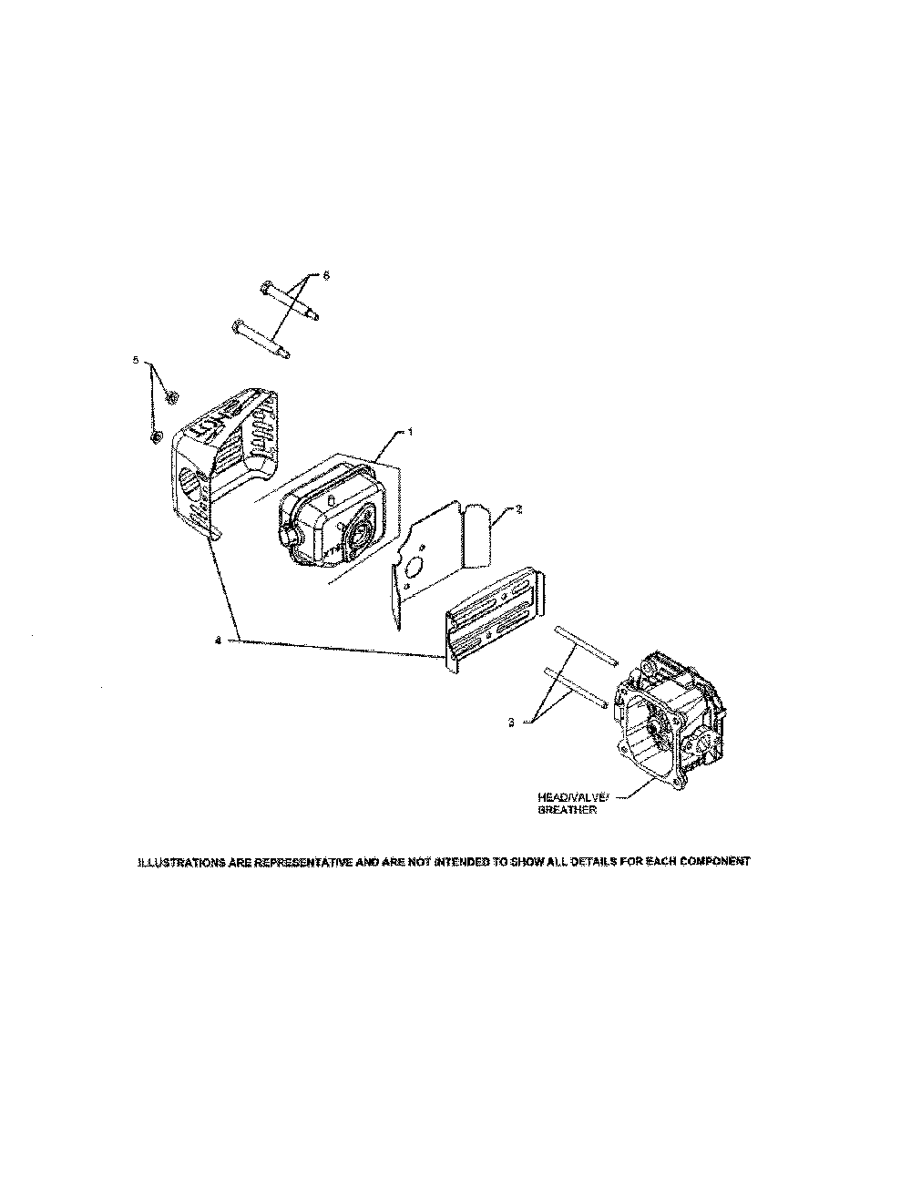 Exhaust Diagram and Parts List for HU675AWD-96145001500  Husqvarna Lawn Mower