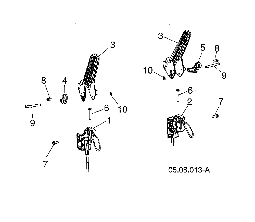 Power steer cable Diagram and Parts List for 96193009705  Husqvarna Snow Blower