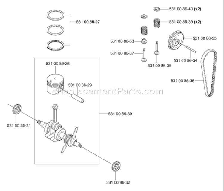 Page F Diagram and Parts List for 324 HDA 55X 2004-05 Husqvarna Hedge Trimmer