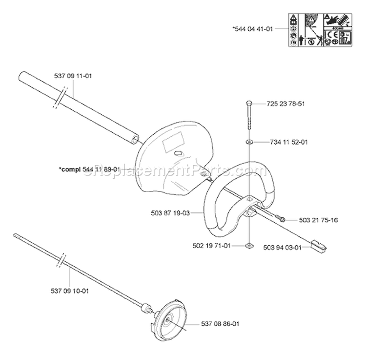 Page I Diagram and Parts List for 324 HDA 55x 2005-09 Husqvarna Leaf Blower / Vacuum