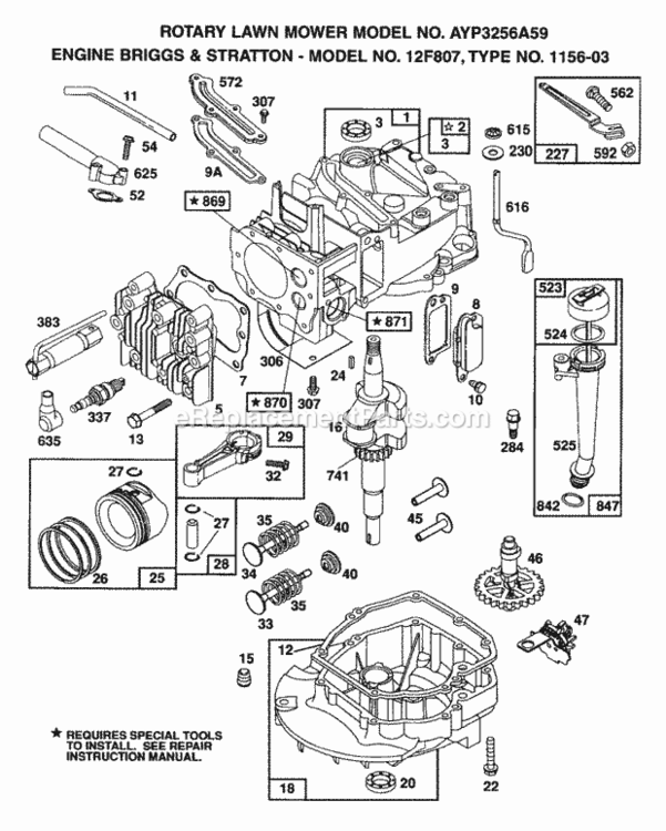 Page A Diagram and Parts List for 3256A59 1999 And Before Husqvarna Lawn Mower