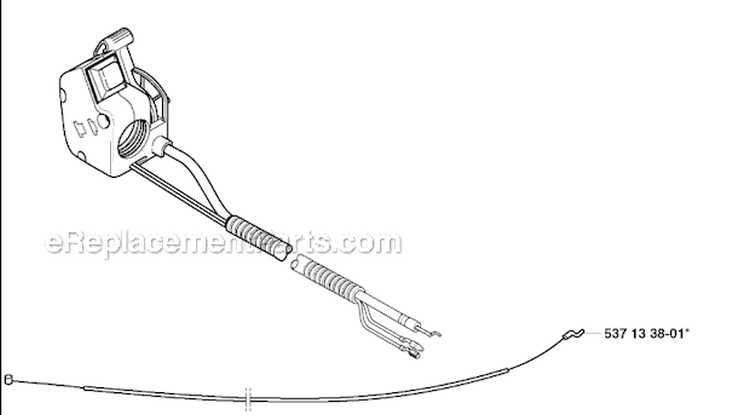 Throttle Controls Diagram and Parts List for 325RX 2000-05 Husqvarna Brush Cutter