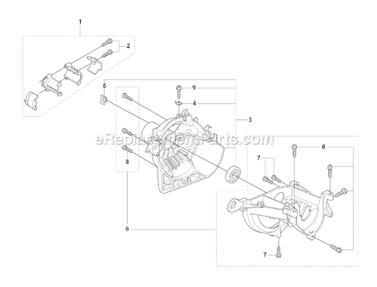 Crankcase  Clutchdrum Diagram and Parts List for 325RX 2008-03 Husqvarna Brush Cutter