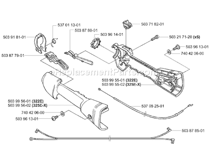 Page N Diagram and Parts List for 325 E X-Series 2001-01 Husqvarna Edger