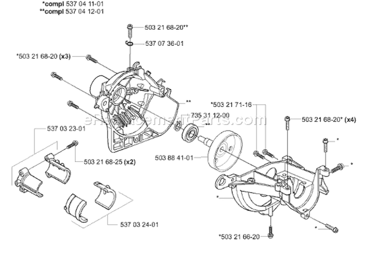 Page F Diagram and Parts List for 325 E X-Series 2001-01 Husqvarna Edger