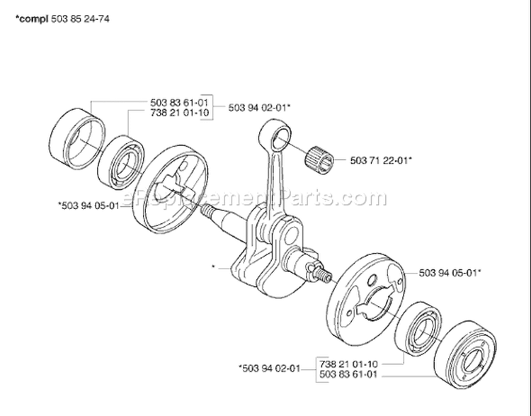 Page F Diagram and Parts List for 325 E X-Series 2006-04 Husqvarna Edger