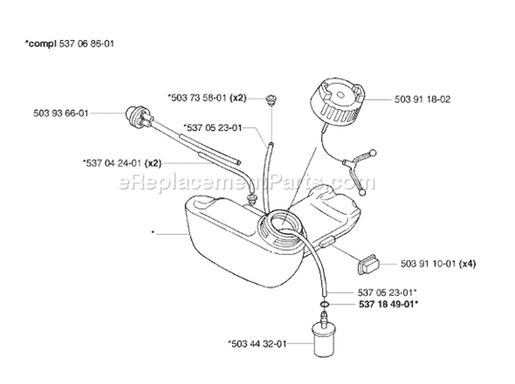 Page G Diagram and Parts List for 325 E X-Series 2006-04 Husqvarna Edger