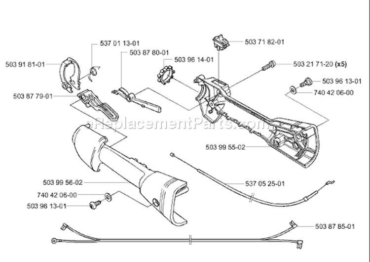 Page N Diagram and Parts List for 325 E X-Series E-Tech 2 -2001-01 Husqvarna Edger