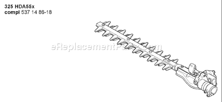 Page G Diagram and Parts List for 325 HDA 55x 2005-10 Husqvarna Hedge Trimmer